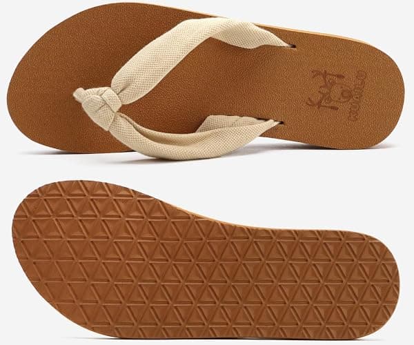 KuaiLu Flip Flops for Women with Arch Support Yoga Mat Comfortable Summer Beach Walking Thong Cushion Sandals Slip On Indoor Outdoor thumbnail 7