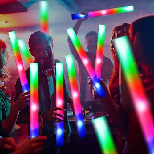 OLUPP 72PCS Foam Glow Sticks, Foam Light Up Sticks with 3 Modes Colorful Flashing, Glow Sticks for Wedding, Glow Stick Bulk Party Pack for Wedding, Raves, Concert, Camping, Carnival thumbnail 4