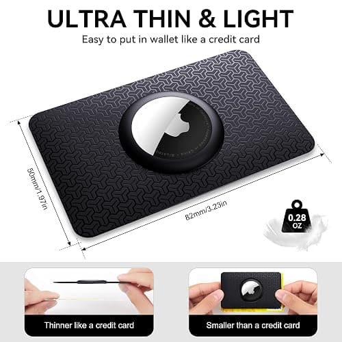 Citymore for AirTag Wallet Holder Slim Insert [2 Pack] Flexible Thin AirTag Case Cover Compatible with Apple AirTag, for Badge, Gift, Business Card Cases, Air Tag Case Accessories, Patent Pending thumbnail 2