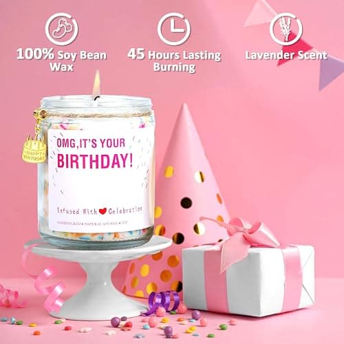 OMG It's Your Birthday Candle - Birthday Cake Candle Birthday Candle for Women, Happy Birthday Candles Gifts for Women Dessert Candle, Unique Birthday Gifts for Women Girls Friends Sister, 7oz thumbnail 3