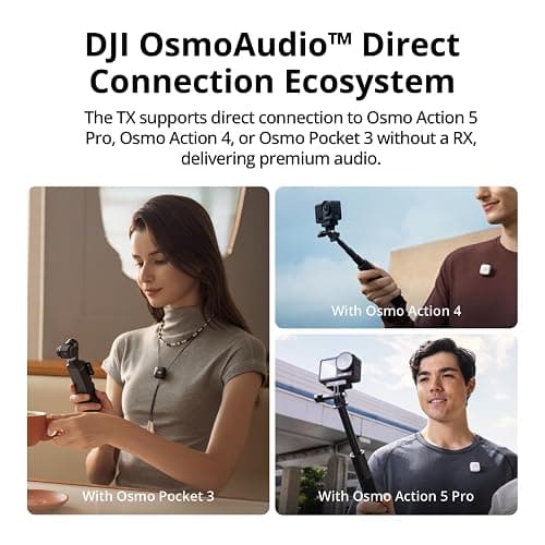 DJI Mic Mini (1 TX + 1 RX), Wireless Lavalier Microphone for iPhone/Camera/Android, Ultralight, Detail-Rich Audio, Noise Cancelling, Automatic Limiting, Vlog, Streaming, 400m Transmission thumbnail 5