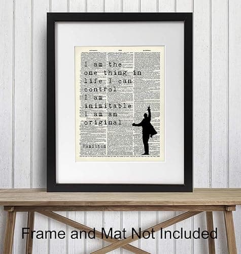 Hamilton Musical Motivational Merchandise - Hamilton Gifts - 8x10 Lyrics Wall Decor Poster Set - Lin Manuel Miranda Inspirational Quotes Wall Art - Bedroom, Office, Living Room Decoration thumbnail 3