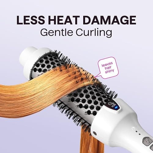 Wavytalk Thermal Brush, 1.5 Inch Ionic Thermal Round Brush Makes Hair Smoother Get Natural Curls (White) thumbnail 5