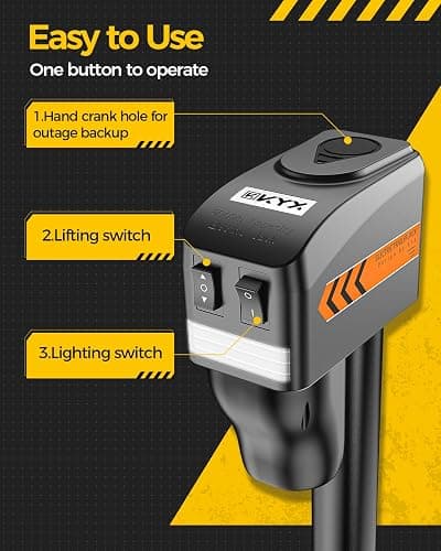 KYX Electric Trailer Jack to 5000LB, Electric Power A-Frame Tongue Jack,9.84"-33.85" Waterproof for Travel Trailer, RV,12V DC Hard Wiring thumbnail 2