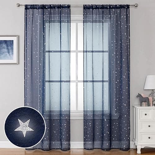 Semi Sheer Star Curtains thumbnail 4