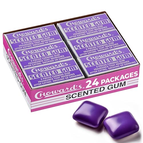 Choward's Scented Gum | Bold Aromatic Refreshing Flavor | Perfect for Fresh Breath, Travel, Sharing, and Gifting | Nostalgic Chewing Gum | Pack of 24 (8 Tablets Per Package, 24 Packages Per Box) - Image 1
