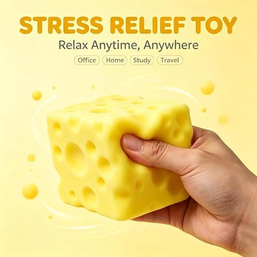 Nkde Cheese Squishy Dumpling Crunchy Butter Squishy Butter Squeeze Toys | Squishy Squishys Design Simulation of Bread Shape Slow Rising Stress Relief Cheese Squishy thumbnail 4