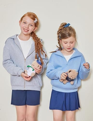 Arshiner Girls Half Zip Sweatshirt Fleece Quarter Zip Pullover Sweatshirts Fall Clothes for Teen Girls Thumb Hole thumbnail 6