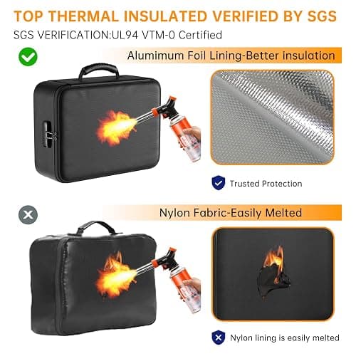 DocSafe 5200°F Document Organizer with Lock,Upgraded Heat Insulated Fireproof＆Waterproof Box 8 Layers File Organizer,Portable Home Travel Safe Storage for Important Documents, Files and More thumbnail 4