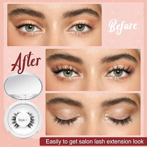 Higu clace Magnetic Eyelashes with Applicator Magnetic Lashes Natural Look Manga Lashes Pestañas Magnéticas Easy to Wear and Remove(DJCX-I) thumbnail 2