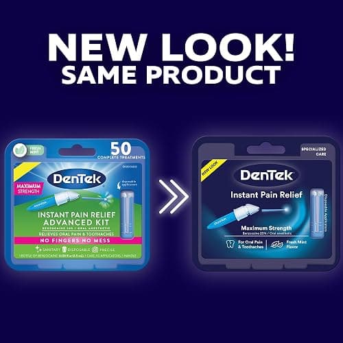 DenTek Instant Oral Pain Relief with Benzocaine for Toothache Pain Relief, 50 Disposable Applicators thumbnail 2