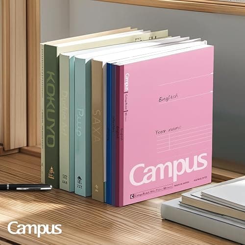 KOKUYO Composition Notebooks, 3 Pack Campus 9-3/4" x 7-1/2" Comp Book with College Ruled, 80 Sheets, Pink Blue Lavender School Lined Notebook Journal for Work Study Note Taking (WSG-NO-308CG1×3) thumbnail 5