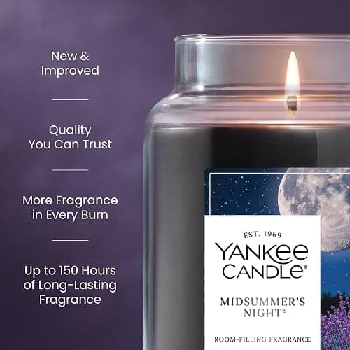 Yankee Candle Mid Summer's Night, Scented Candle, 22oz Large Jar with up to 150 Hour Burn, Giftable thumbnail 4