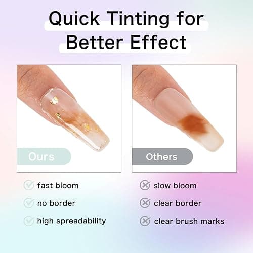 Creaglam Blooming Gel Nail Polish: Marble Natural Stone Clear Blossom Gel Polish for Women at Home Art Design - 15ml Nail Glue Spreading Effect - UV LED DIY Nail Salons Color Flower Watercolor Magic thumbnail 8