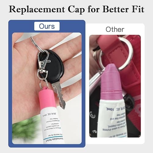 Keychain Cap Compatible with Aquaphor 0.35 oz Lip Repair, Portable Holder Keychain Cap Compatible with Aquaphor Lip Balm(Colourful) thumbnail 4