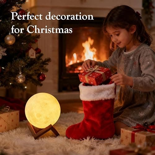 Lampe Lune 3D EXTSUD Veilleuse LED 15CM Dimmable 16 Couleurs avec Télécommande et Interrupteur Tactile USB Rechargeable Lampe de Nuit pour Chambre Salon Café Cadeau Anniversaire Noël thumbnail 6