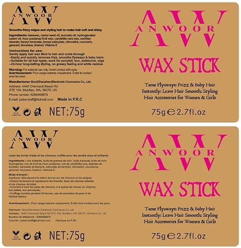 Hair Wax Stick, Wax Stick for Hair Flyaways Kids & Women Hair Accessories for Women Girls Hair Bun Maker for Kids Hair Slick Stick Baby Hair Gel Stick Kids Hair Products Hair Smoothing Stick thumbnail 9