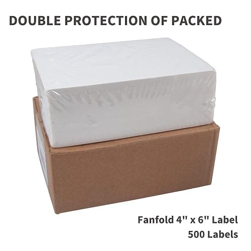L LIKED 4x6 Direct Thermal Labels, 500pcs Perforated Fanfold, Compatible Zebra & Rollo Printers thumbnail 5