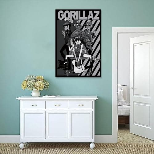 Gorillaz Creative Waterproof Decorative Paintings Free of Framing Directly Pasted with Moisture-proof And Anti Fouling Materials Living Room Bedroom Hanging Paintings Artistic Sense Home GiftsUnframe- thumbnail 4