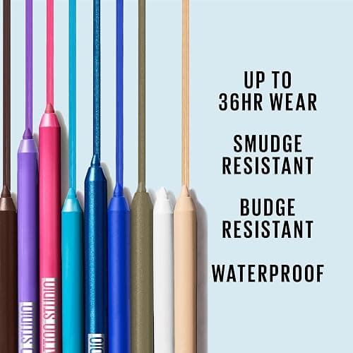Maybelline TattooStudio Long-Lasting Sharpenable Eyeliner Pencil, Glide on Smooth Gel Pigments with 36 Hour Wear, Waterproof, Bold Brown, 1 Count thumbnail 3