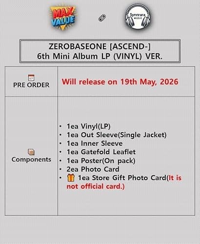 Random ZEROBASEONE ASCEND 6th Mini Album Ver.+Card K-POP thumbnail 2