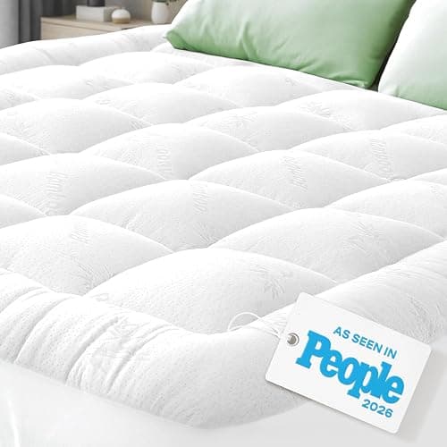 Niagara Sleep Solution Ultra Soft Twin XL Size Mattress Topper - Rayon Derived from Bamboo Pillow Top Mattress Pad for Back Pain Relief - Naturally Cooling for Hot Sleepers, White - Image 1
