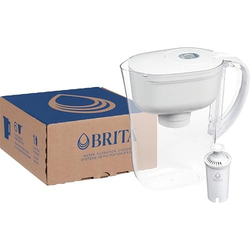 Brita Water Filter Pitcher for Tap and Drinking Water with 1 Standard Filter, Lasts 2 Months, 6-Cup Capacity, BPA Free, White thumbnail 14