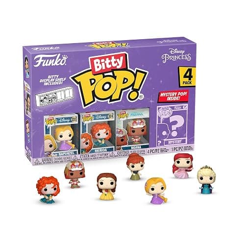 Funko Bitty POP! Disney Princess - Rapunzel, Merida, Moana and A Surprise Mystery Mini Figure - 0.9 Inch (2.2 Cm) Collectable - Stackable Display Shelf Included - Gift Idea - Party Bags Stocking thumbnail 13