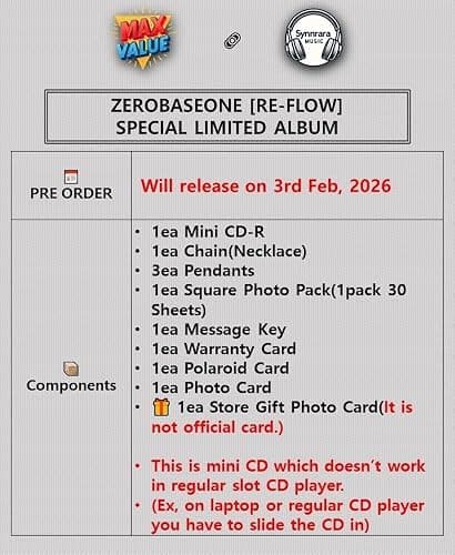ZEROBASEONE RE-FLOW SPECIAL LIMITED ALBUM 3Pendant+Chain+30 Photo+3 Card+GIFT SEALED thumbnail 2