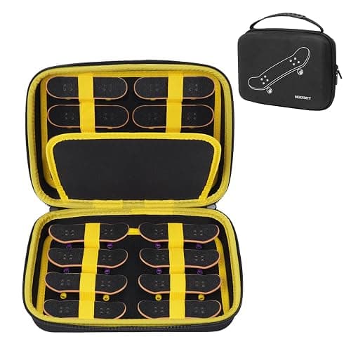 MGZNMTY Portable Storage Case for Teck Deck Ultra DLX Finger Skateboards, Fingerboard Carrying Case Compatible with 16 PCS Tech Deck Fingerboard (Large, Black) - Image 1