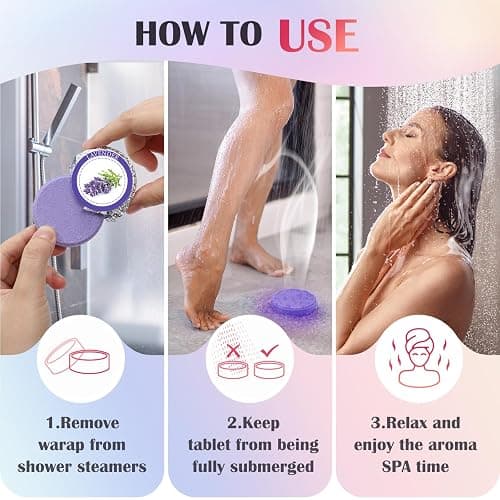Qivatex Shower Steamers Aromatherapy, Easter Basket Stuffers, Birthday Gifts for Women Teen Girls Wife Mom, Natural Essential Oil SPA Self Care Relaxation Shower Bombs (8 Pack) thumbnail 8