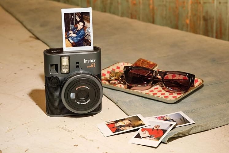 Fujifilm Instax Mini 41 Instant Camera Vintage Black. + Fujifilm Value Pack (40 Sheets) + Shutter Accessories Bundle, Includes Vintage Style Compatible Carrying Case, Black Photo Album 64 Pockets thumbnail 8