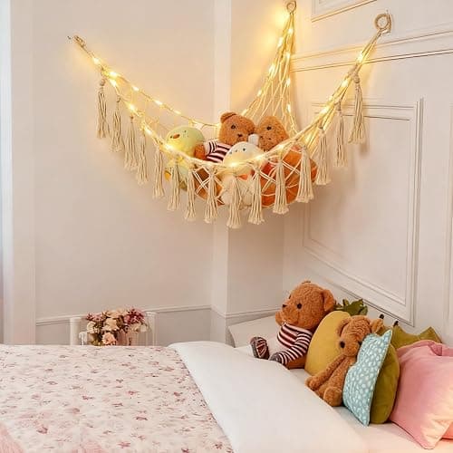 Stuffed Animal Storage Hammock Wall Hanging Corner Plush Toy Net Holder thumbnail 4