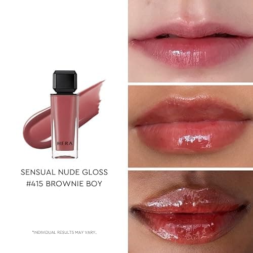 HERA Sensual Nude Lip Gloss #415 BROWNIE BOY - FELIX Picked [Featured on JUST MAKEUP] | Volumizing Sheer & Glossy Finish, Non-sticky, Moisturizing and Hydrating, Korean Makeup, 0.17 oz. (5g) thumbnail 2