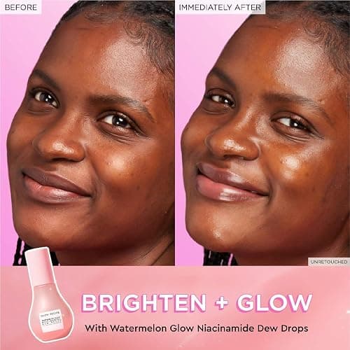 Glow Recipe Watermelon Niacinamide Dew Drops, Travel Size - Brightening, Plumping Hydrating Face Serum, Makeup Primer + Liquid Highlighter with Hyaluronic Acid - Dewy & Glowing Korean Skin Care (15ml) thumbnail 5