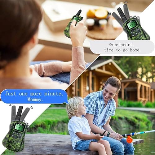 Toys for Boys Walkie Talkies for Kids 6 7 8 Year Old Boy Toys Pretend Play Police Military Spy Hunt Camp Outdoor Toys for Kids Birthday Present Boys Gifts (Green Green) thumbnail 3