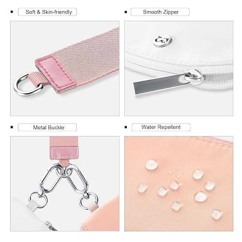 Babysun Mini Zip Around Dual Pouch Wristlet With 2 Straps Wristlet Keychain Wallet for Women Coin Purse Small Cute for Teen Girl thumbnail 5