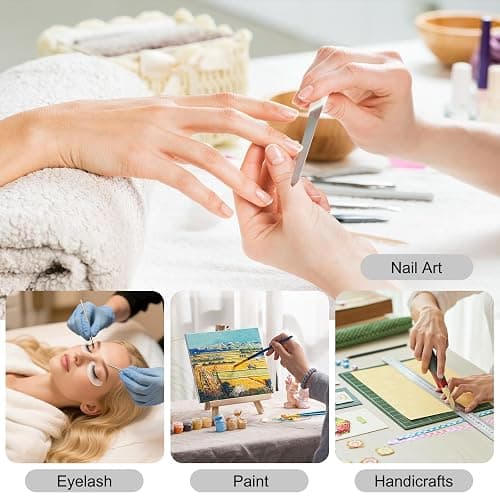 ZEKAHOV Professional Half Moon LED Desk Light for Nail Techs & Artists – Flexible Gooseneck Lamp with Clamp, 5 Color Modes & 5 Brightness Levels for Manicure, Tattoo, Beauty Work thumbnail 7