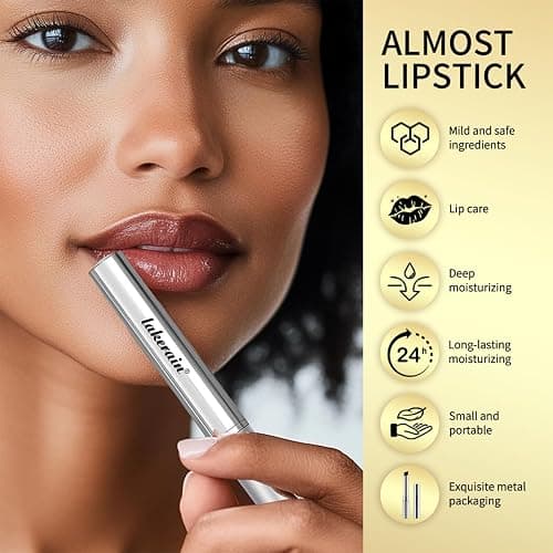 2Pcs Honey Lipstick Tinted Lip Balm,Lipstick for All Skin, Hydrating and Nourishing Tinted Lip Balm for Women(Black) thumbnail 4