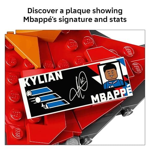 LEGO Editions Kylian Mbappé – Soccer Highlights - Building Set for Boys & Girls, Ages 10+ - Collectible Soccer Gift with Plaque - Kids Bedroom or Shelf Decor - 43013 thumbnail 4