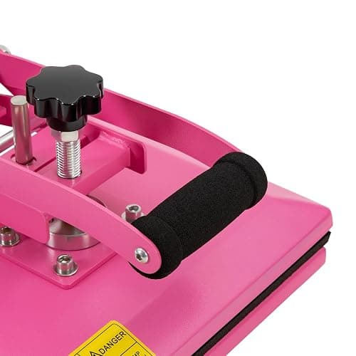 Heat Press Machine 11.8 * 9inch, 700W Heat Press Machine 4 Heating Tubes with Silicone Suction Cups and 0-752 ° F Temperature Adjustment for T Shirts, T Shirt Press Machine (Pink) thumbnail 5