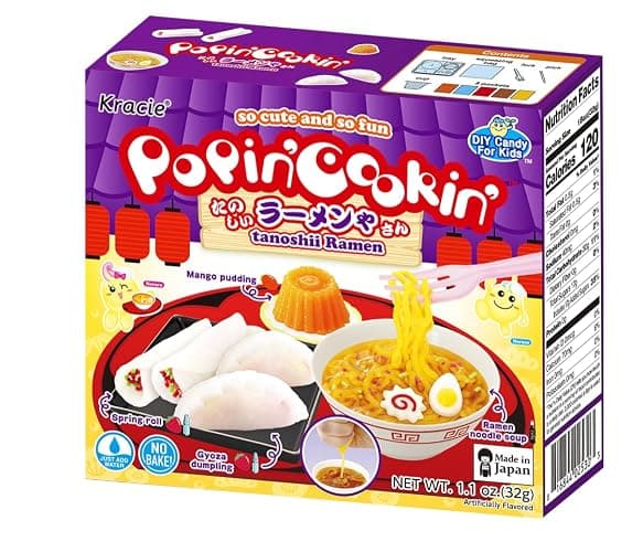 Umaya Kracie Popin’ Cookin’ DIY Candy Making Kit - Tanoshii Sushi, Gummy Land, Ramen, Cake & Mini Tongs (4 Pack Variety Bundle) thumbnail 6