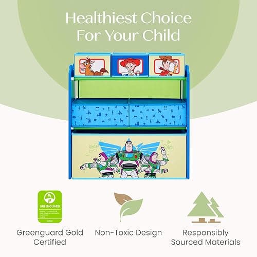 Delta Children - Toy Story Design & Store 6 Bin Toy Storage Organizer - Greenguard Gold Certified, Blue thumbnail 8