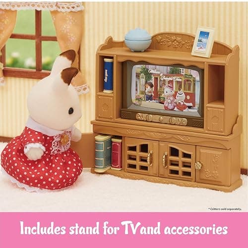 Calico Critters Comfy Living Room Set - Toy Dollhouse Furniture & Accessories Set for Ages 3+ thumbnail 5