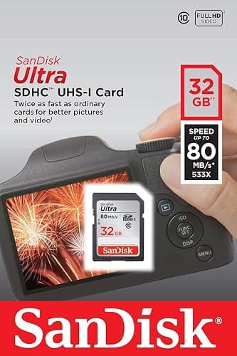 SanDisk Ultra 32GB Class 10 SDHC UHS-I Memory Card Up to 80MB, Grey/Black (SDSDUNC-032G-GN6IN) thumbnail 2