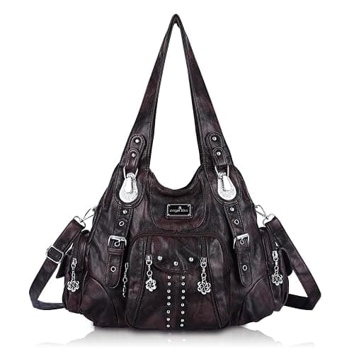 Angel Kiss Purses for Women Soft PU Leather Large Hobo Bags for Women Shoulder Bag - Image 1
