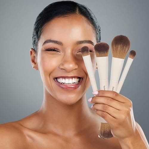 YutimeAura Makeup Brush Set 10pc, Dual-Ended Makeup Brushes For Bronzer, Contour, Eyeshadow, Blush, Concealer & Foundation Application thumbnail 3