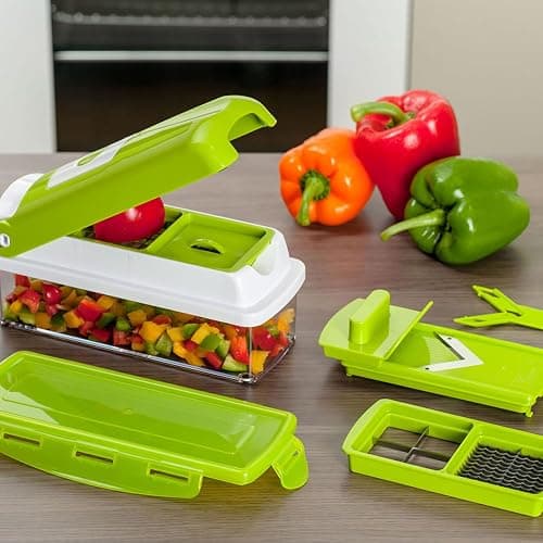 Genius Nicer Dicer Smart 6-teilig Set - Gemüseschneider für Würfel, Stifte, Scheiben, Streifen & Viertel - Zwiebelschneider Zerkleinerer aus der TV-Werbung thumbnail 7