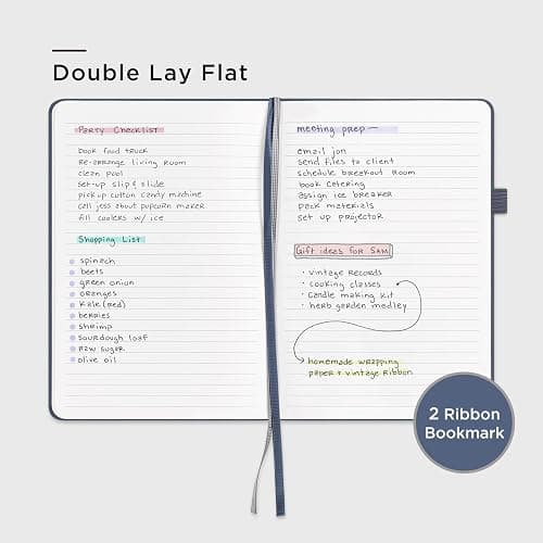 &And Per Se Lined Journal Notebook, 160 Pages, A5 5.7 x 8 inches College Ruled Thick Paper Notebook Journals for Writing, Hardcover Notebooks for Women Men Office School (1 Pack, Dark Blue) thumbnail 5