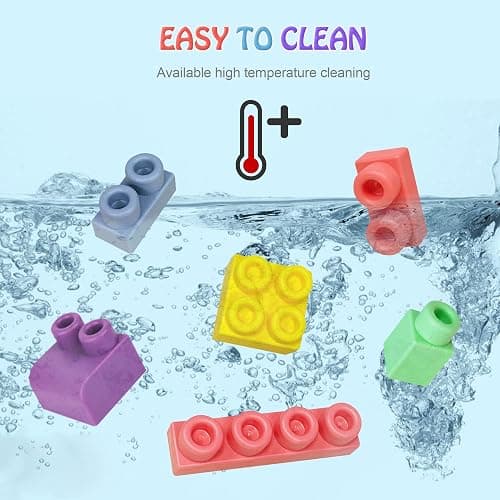 ROHSCE Soft Building Blocks for Toddlers, Large Building Blocks Stacking Blocks for Babies 6 Months and Up Stem Toddler Gifts, Teething Toys, 40 PCS thumbnail 9